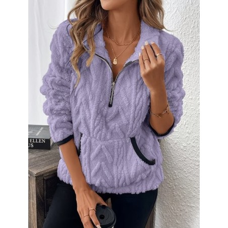 Women Plain V Neck Casual Spring/Fall Long Sleeve Sweatshirt