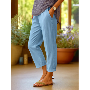 Women Plain Long Pants Casual Spring/Fall Trousers
