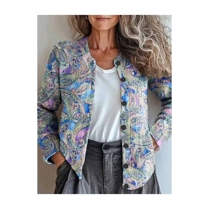 Women Floral Vintage Spring/Fall Printing Cardigan