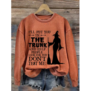 Halloween Witch Casual Sweatshirt