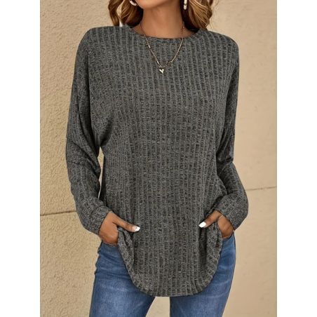 Women Abstract Long Sleeve Tee T-shirt Crew Neck Printing Casual Spring/Fall Graphic Tee Top