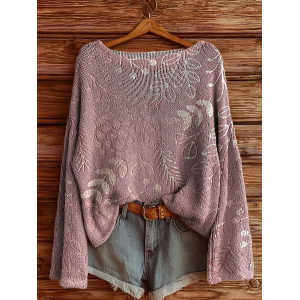 Women's Floral Print Casual Long Sleeve Top