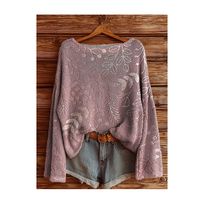 Women's Floral Print Casual Long Sleeve Top