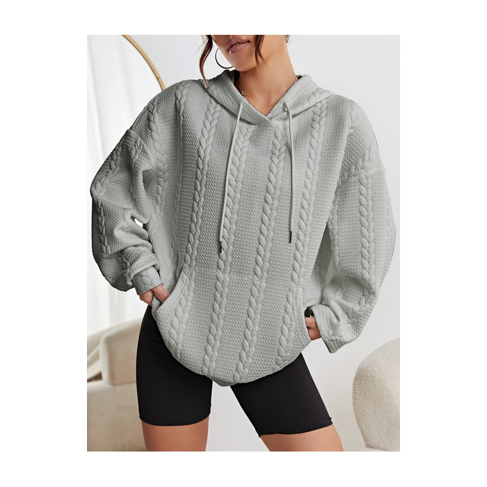 Women Plain Spring/Fall Long Sleeve Casual Daily Hoodie