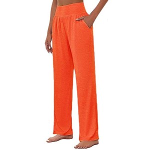 Women's Elastic Waist H-Line Straight Pants Daily Going Out Pants Casual Pocket Stitching Knitted Plain Spring/Fall Pants