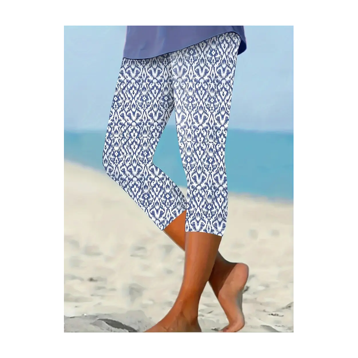 Women's Trousers Elastic Waist Legging Daily Going Out Casual Printing Floral Summer Pants