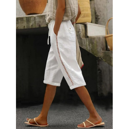 Women Geometric Fifth Pants Pant Casual Summer Trousers