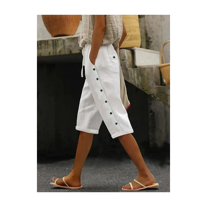 Women Plain Fifth Pants Pant Casual Summer Trousers