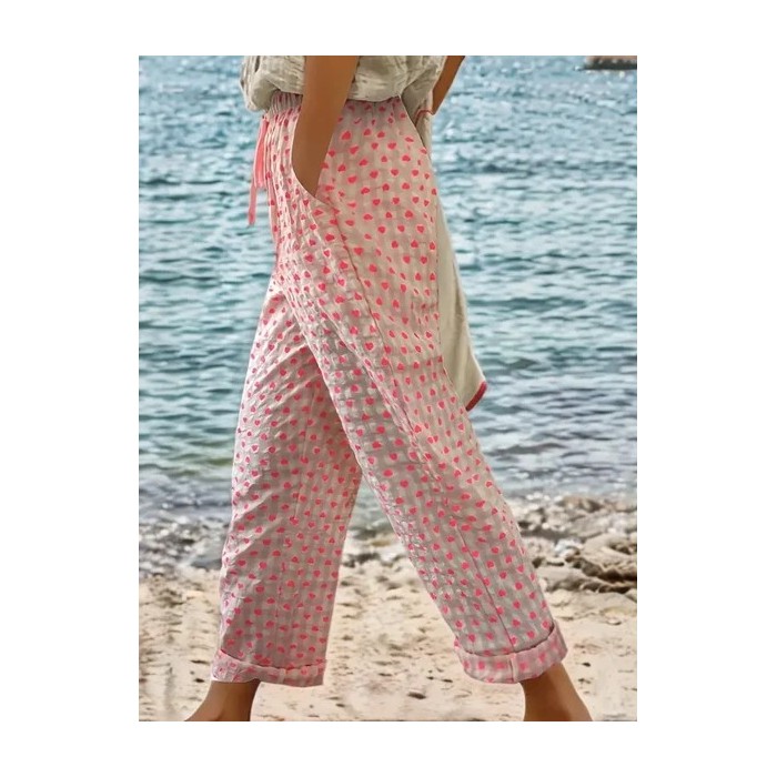 Women Polka Dots Long Pants Casual Spring/Fall Trousers