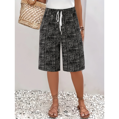 Women Abstract Fifth Pants Pants Casual Summer Trousers