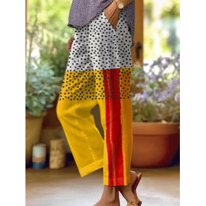 Women Abstract Long Pants Casual Spring/Fall Trousers