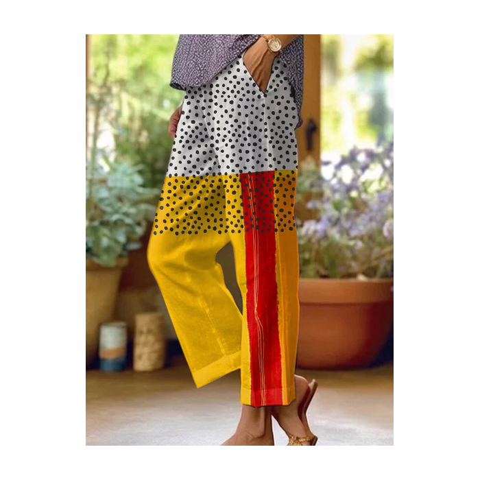 Women Abstract Long Pants Casual Spring/Fall Trousers