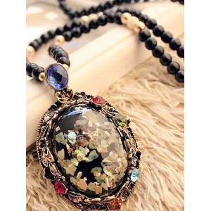 New Color Shell Cat's Eye Stone Long Korean Sweater Chain Accessories Retro Necklace
