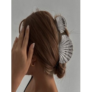 Real Gold Electroplated Headdress Large Shell Hairpin Niche Design Alloy Clip High-end Clip