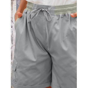 Women Plain Fifth Pants Straight Pants Casual Summer Shorts