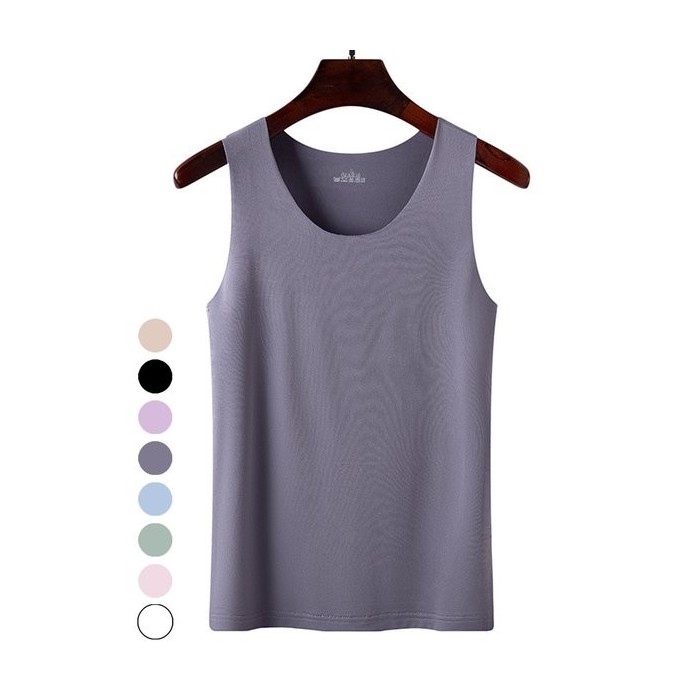 Women's Sleeveless Tank Top Camisole Summer Plain Crew Neck Daily Going Out Casual Top