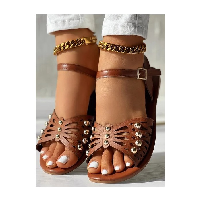 Plain Pu Summer Casual Sandal