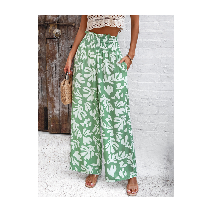 Women's Floral Long Pant Casual Spring/Fall Trousers