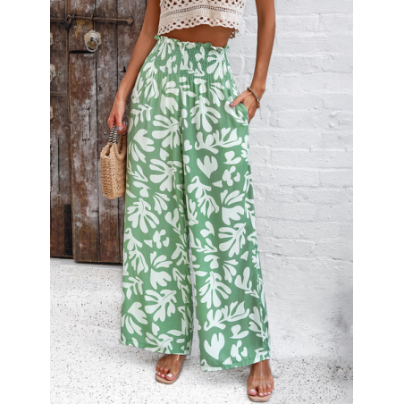 Women's Floral Long Pant Casual Spring/Fall Trousers