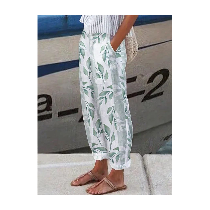 Women's Floral Ankle Pants Pant Casual Spring/Fall Trousers