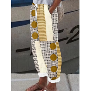 Women Abstract Long Pants Casual Spring/Fall Trousers