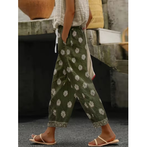 Women Abstract Long Pants Casual Spring/Fall Trousers
