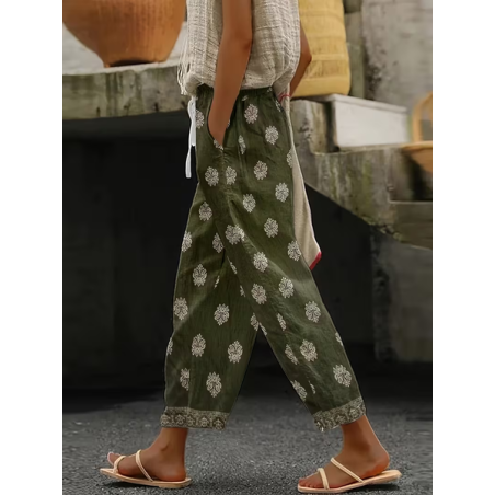 Women Abstract Long Pants Casual Spring/Fall Trousers