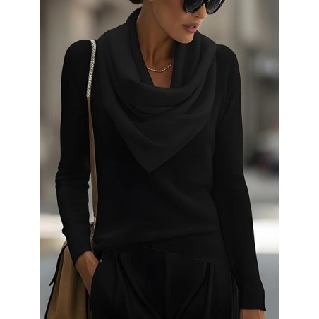 Plain Regular Fit Simple Knit Top