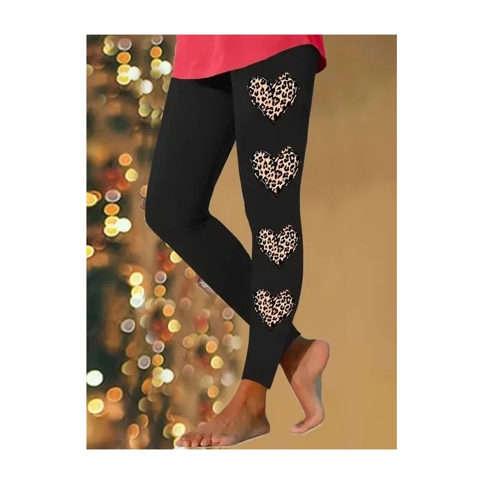 Women Leopard Casual All Season Printing Long Leggings Trousers