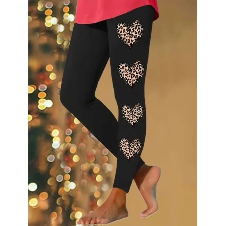 Women Leopard Casual All Season Printing Long Leggings Trousers