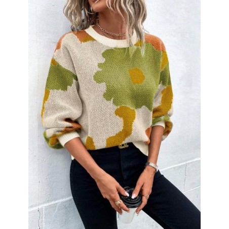Urban Floral Split Joint Sweater