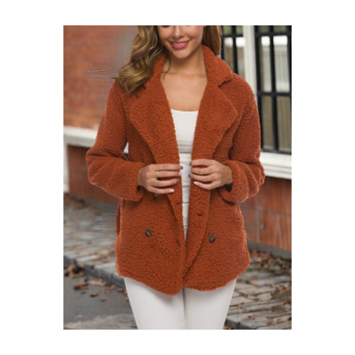 Women Spring/Fall Outerwear Vintage Split Joint Plain Long Sleeve Stand Collar Jacket