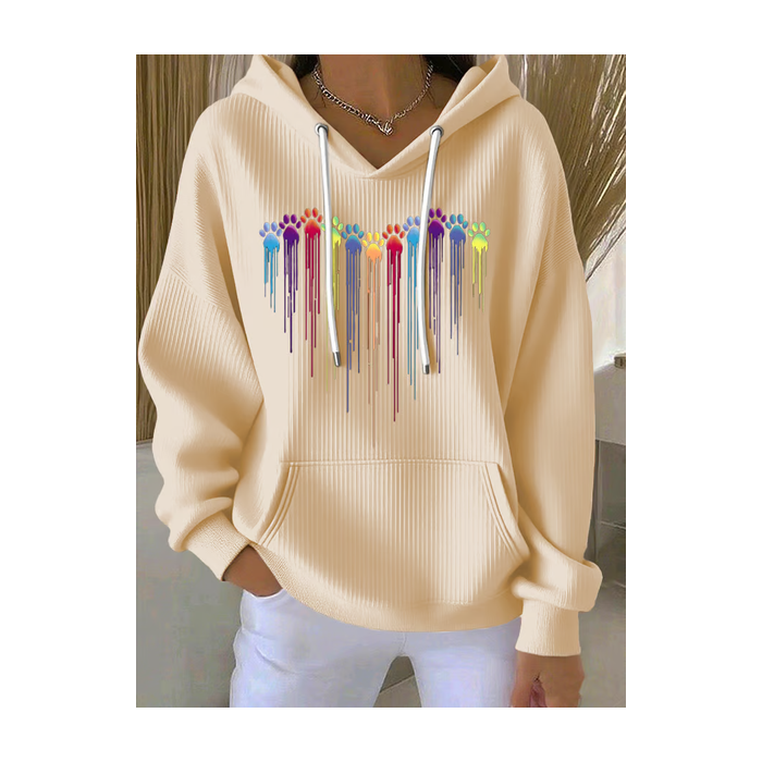 Women Animal Spring/Fall Long Sleeve Casual Daily Hoodie