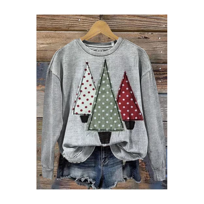 Women Christmas Crew Neck Printing Casual Spring/Fall Long Sleeve Sweatshirt