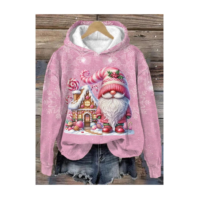 Women Christmas Spring/Fall Printing Long Sleeve Casual Daily Hoodie