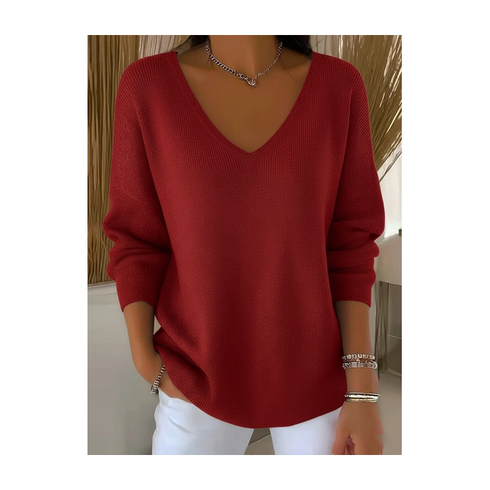 Women Plain Long Sleeve Tee T-shirt V Neck Printing Casual Spring/Fall Top