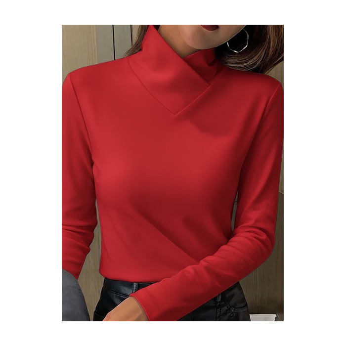 Women Plain Long Sleeve Blouse Spring/Fall Printing Daily Casual Top