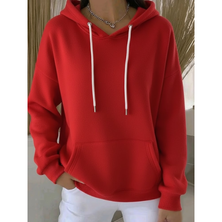 Women Plain Spring/Fall Printing Long Sleeve Casual Daily Hoodie