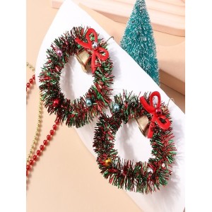 Christmas Colorful Diy Jewelry Christmas Tree Bell Elk Earrings Personality Felt Earrings
